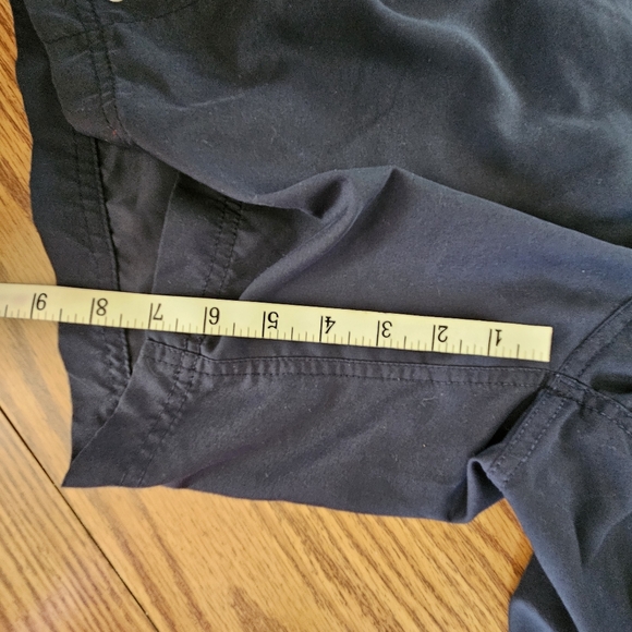 Nautica Navy Blue yellow lined Board Shorts Swim Trunks drawstring Mens size L - Picture 4 of 15